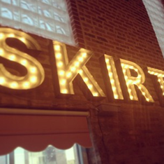 skirt pr marquee sign vintage marquee sign